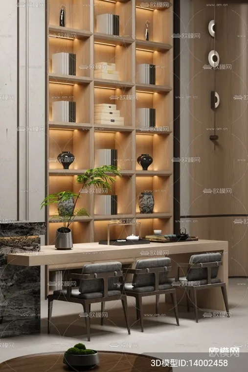 TEA ROOM - 3D Model For Interior Design - 10923