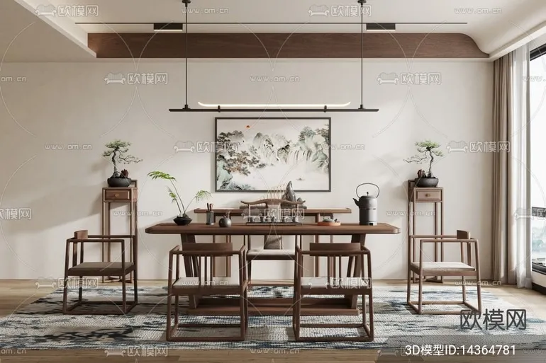 TEA ROOM - 3D Model For Interior Design - 10934