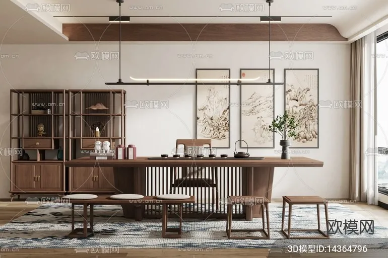 TEA ROOM - 3D Model For Interior Design - 10935