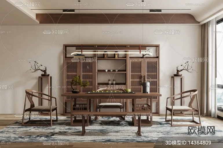 TEA ROOM - 3D Model For Interior Design - 10936