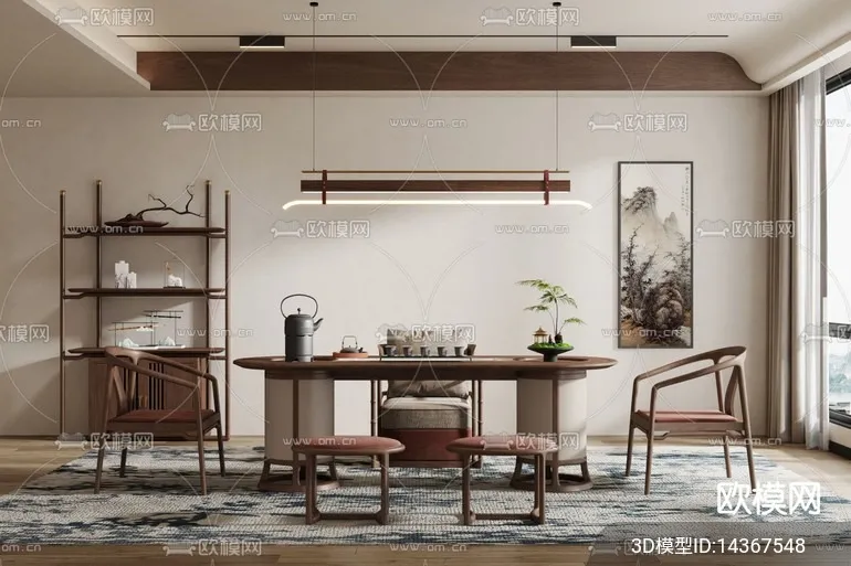 TEA ROOM - 3D Model For Interior Design - 10944