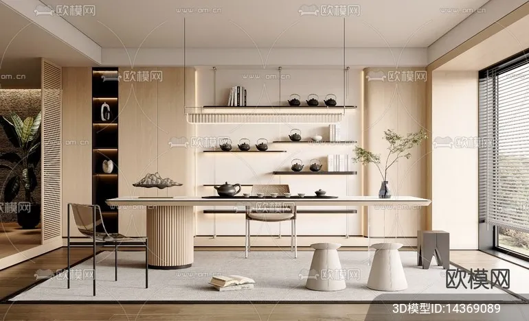 TEA ROOM - 3D Model For Interior Design - 10946