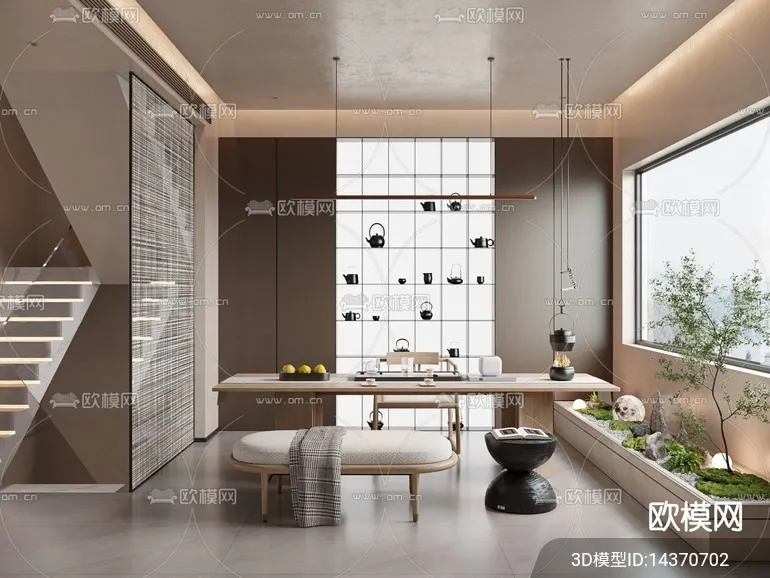 TEA ROOM - 3D Model For Interior Design - 10949