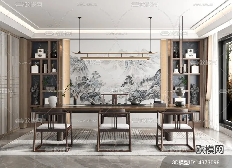 TEA ROOM - 3D Model For Interior Design - 10955