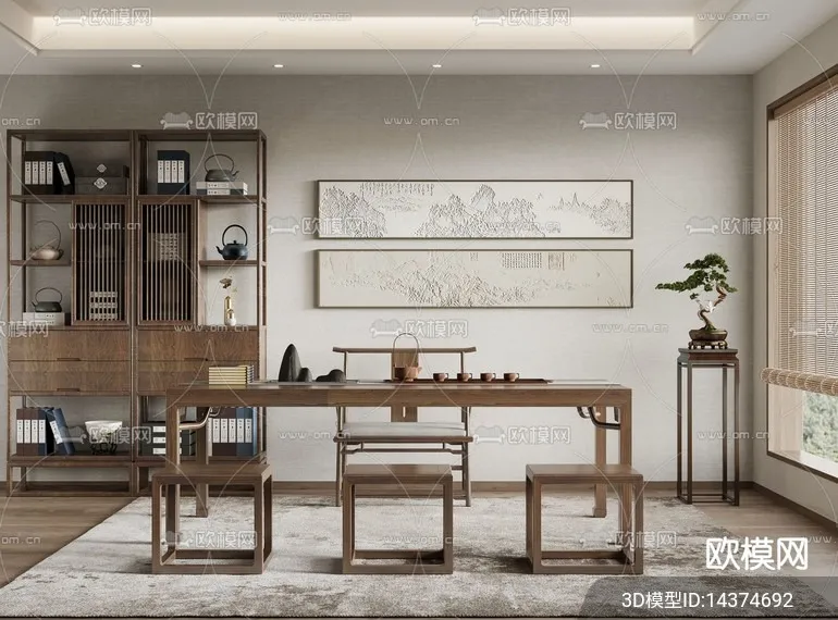 TEA ROOM - 3D Model For Interior Design - 10961