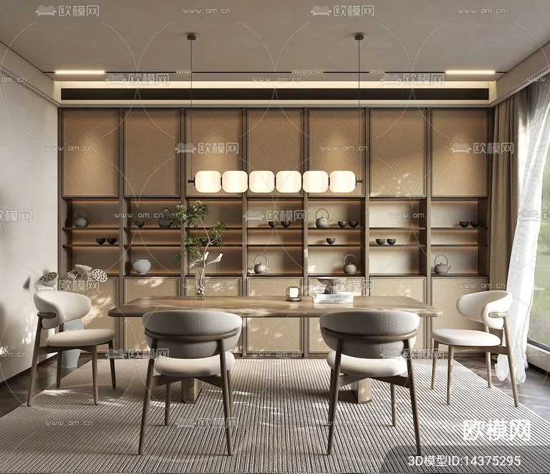 TEA ROOM - 3D Model For Interior Design - 10964