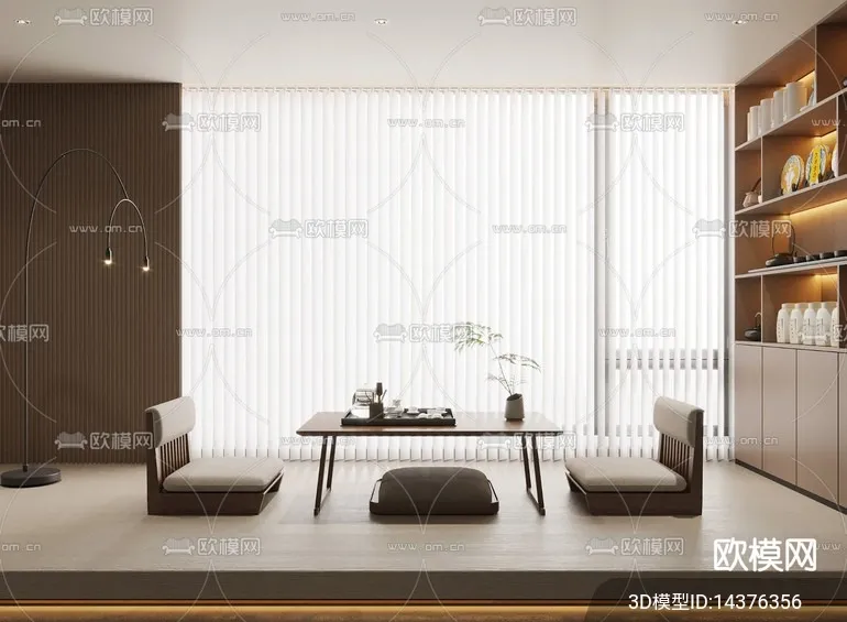 TEA ROOM - 3D Model For Interior Design - 10966