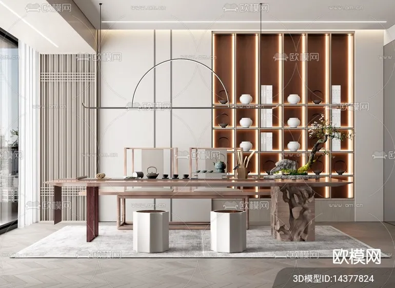 TEA ROOM - 3D Model For Interior Design - 10970