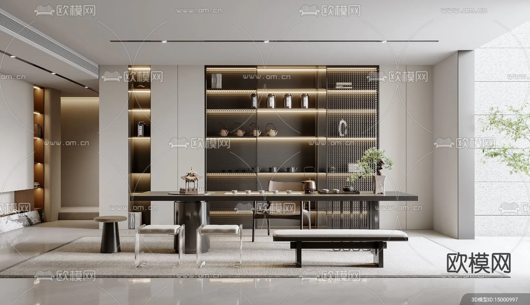 TEA ROOM - 3D Model For Interior Design - 10972