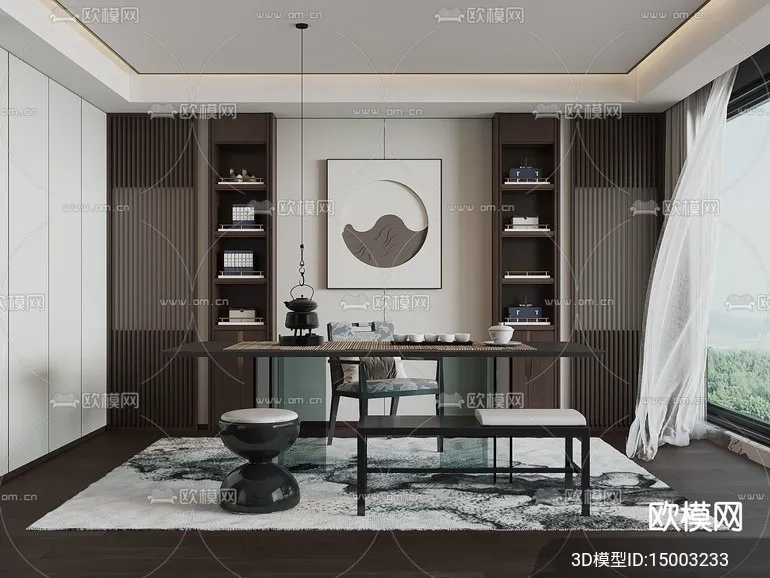 TEA ROOM - 3D Model For Interior Design - 10977