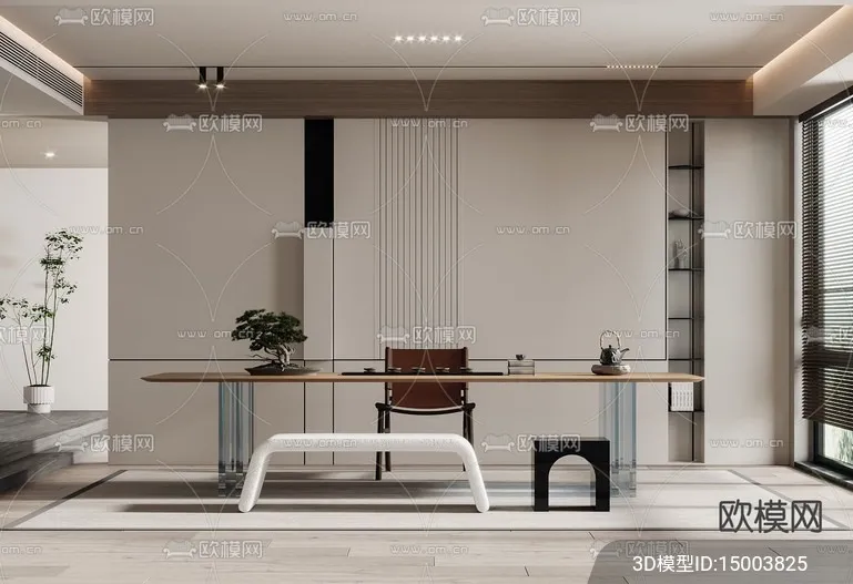 TEA ROOM - 3D Model For Interior Design - 10978