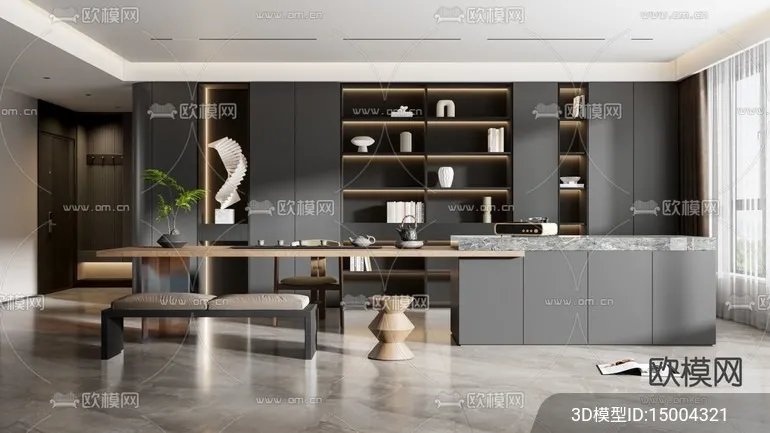 TEA ROOM - 3D Model For Interior Design - 10980