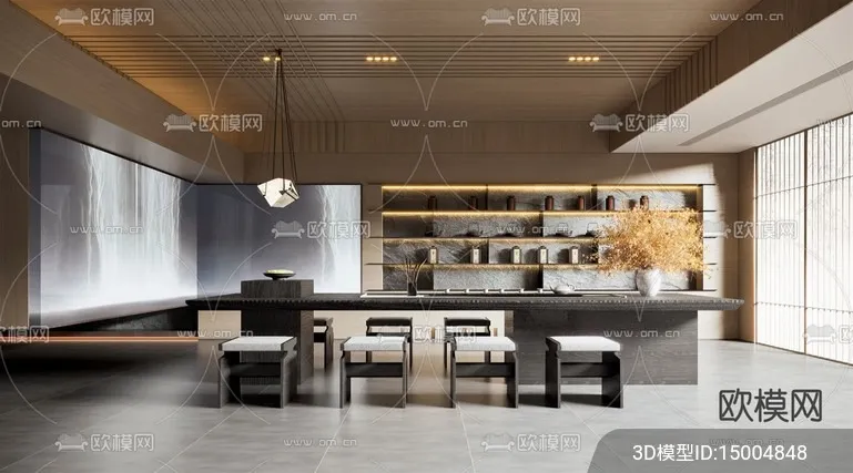 TEA ROOM - 3D Model For Interior Design - 10982