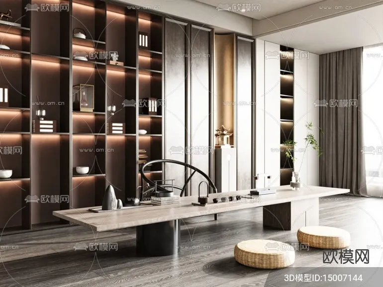 TEA ROOM - 3D Model For Interior Design - 10989