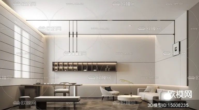 TEA ROOM - 3D Model For Interior Design - 10992