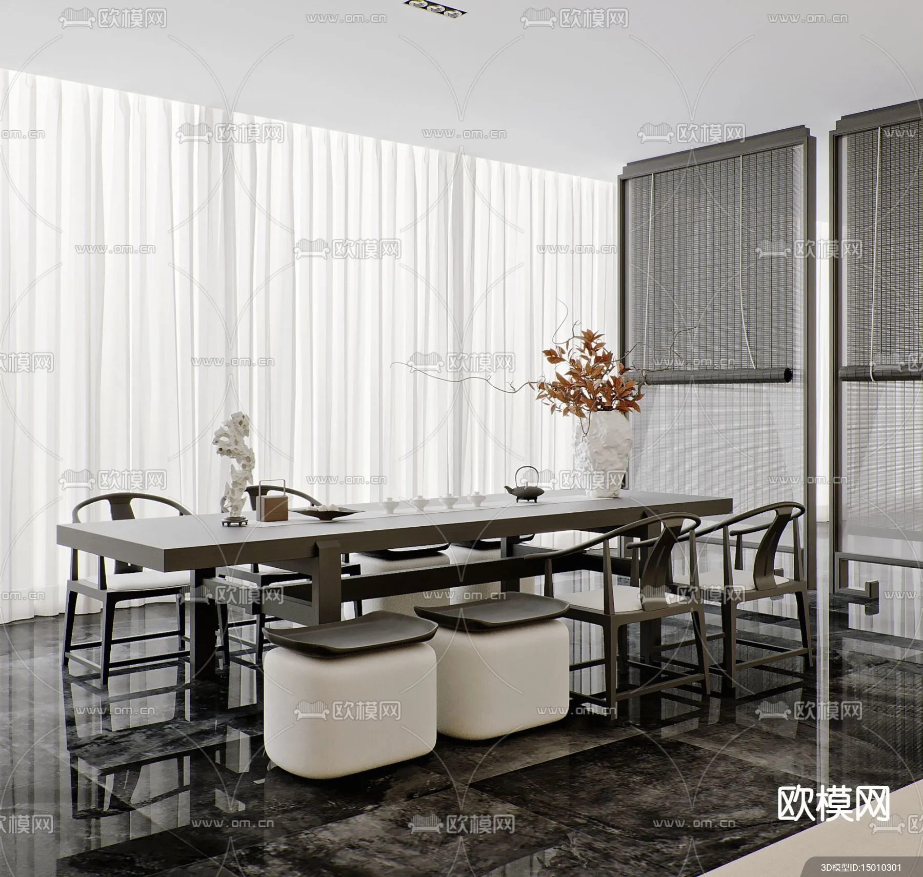 TEA ROOM - 3D Model For Interior Design - 10995