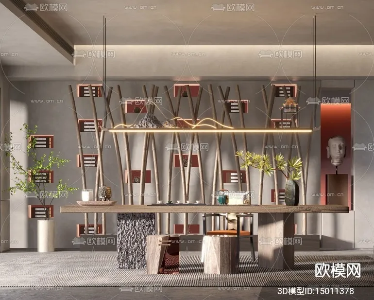 TEA ROOM - 3D Model For Interior Design - 10997