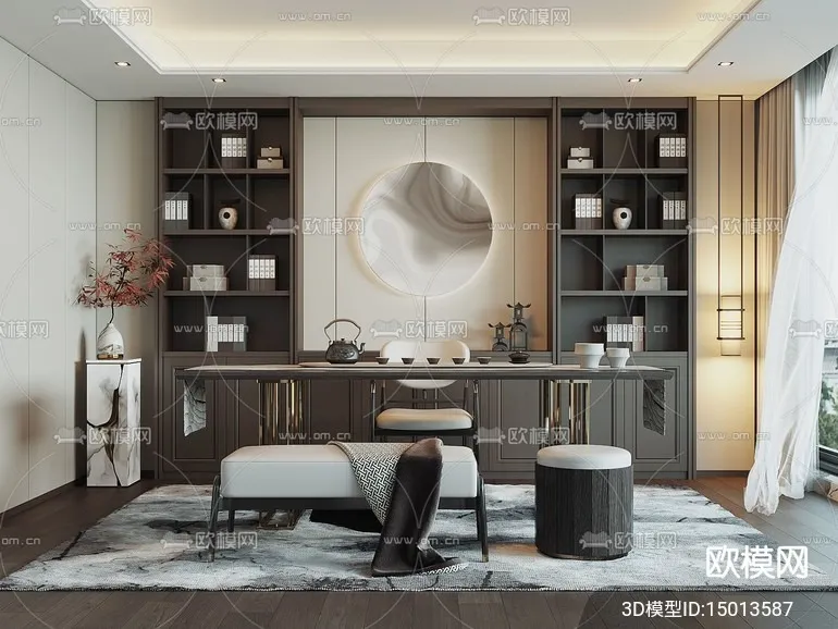 TEA ROOM - 3D Model For Interior Design - 11001