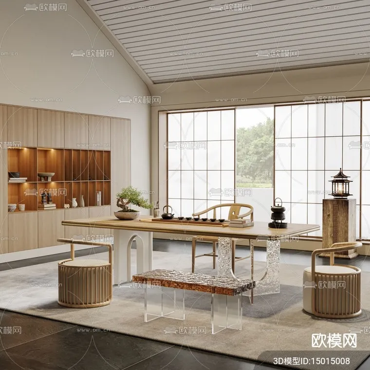 TEA ROOM - 3D Model For Interior Design - 11005