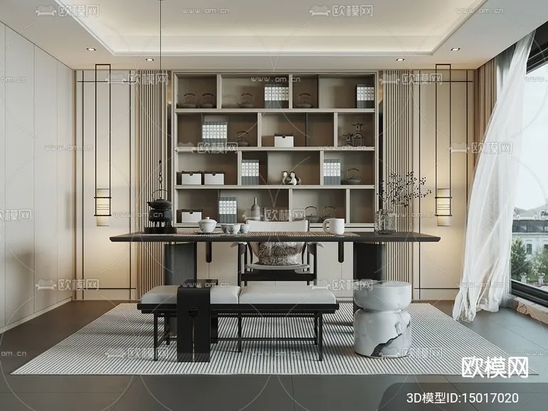 TEA ROOM - 3D Model For Interior Design - 11010