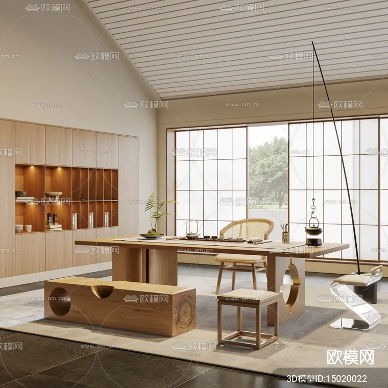 TEA ROOM - 3D Model For Interior Design - 11017