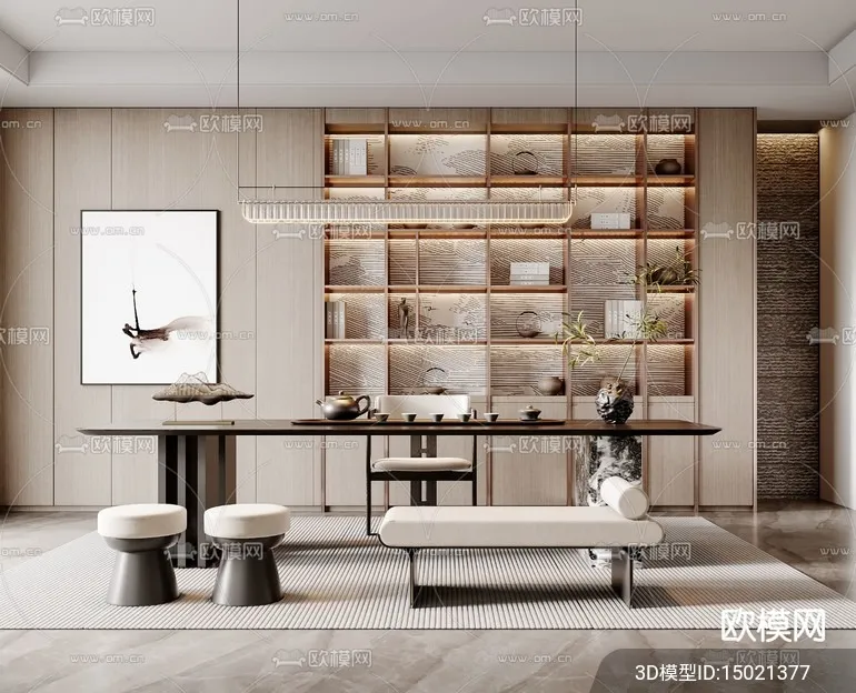 TEA ROOM - 3D Model For Interior Design - 11020