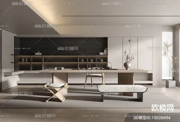 TEA ROOM - 3D Model For Interior Design - 11030