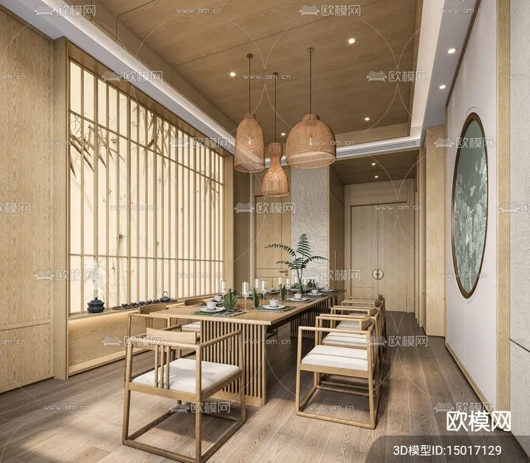 TEA ROOM - 3D Model For Interior Design - 11033