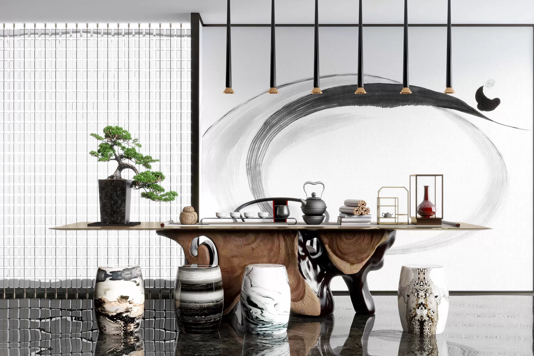 TEA ROOM - 3D SCENE - 414