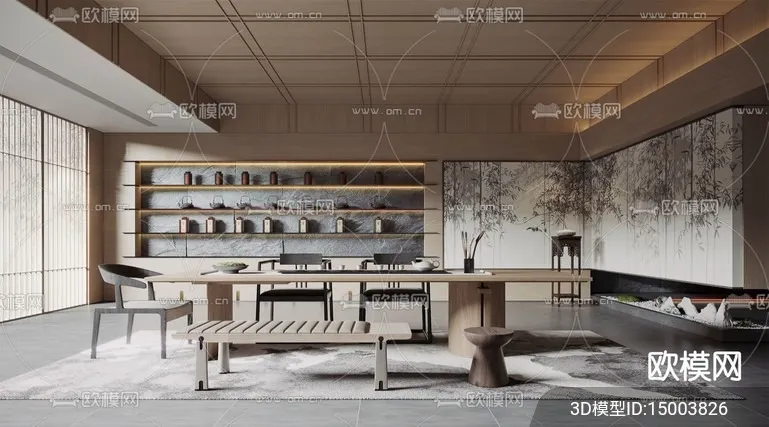 TEA ROOM - CORONA - 3D MODEL - 2512