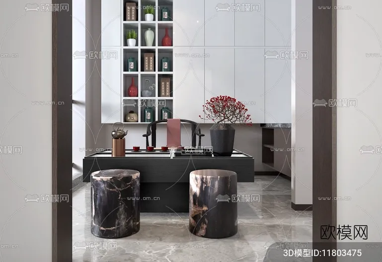 TEA ROOM - VRAY / CORONA - 3D MODEL - 2449