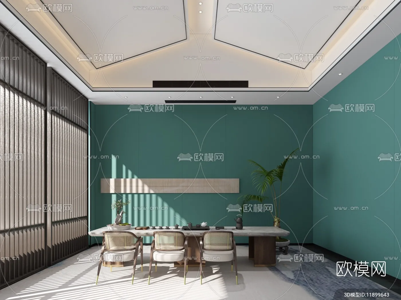 TEA ROOM - VRAY / CORONA - 3D MODEL - 2452