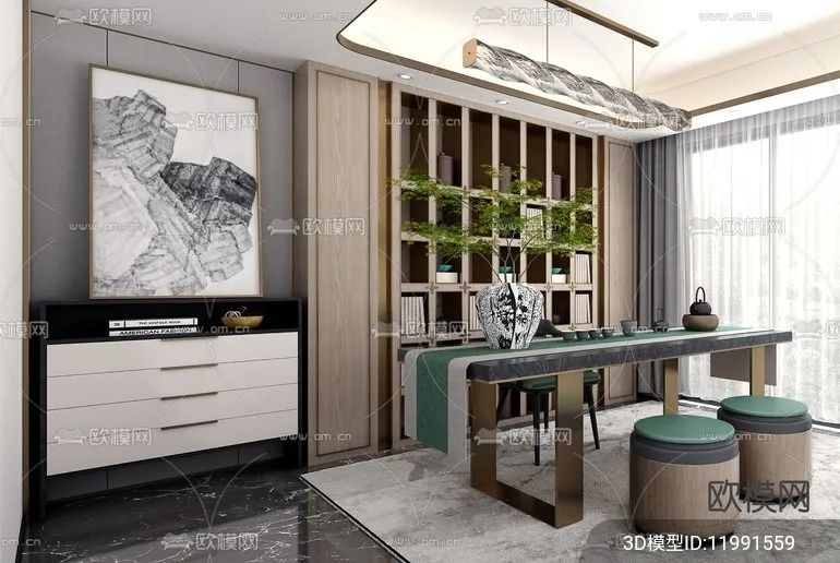 TEA ROOM - VRAY / CORONA - 3D MODEL - 2453