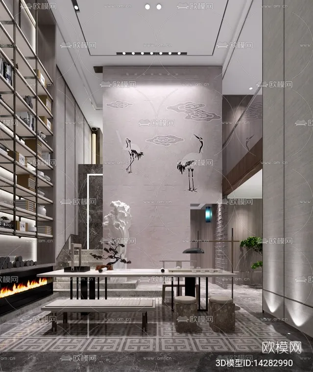 TEA ROOM - VRAY / CORONA - 3D MODEL - 2457