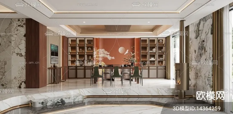 TEA ROOM - VRAY / CORONA - 3D MODEL - 2464