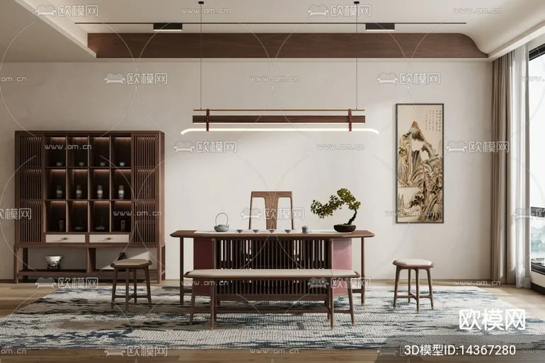 TEA ROOM - VRAY / CORONA - 3D MODEL - 2472