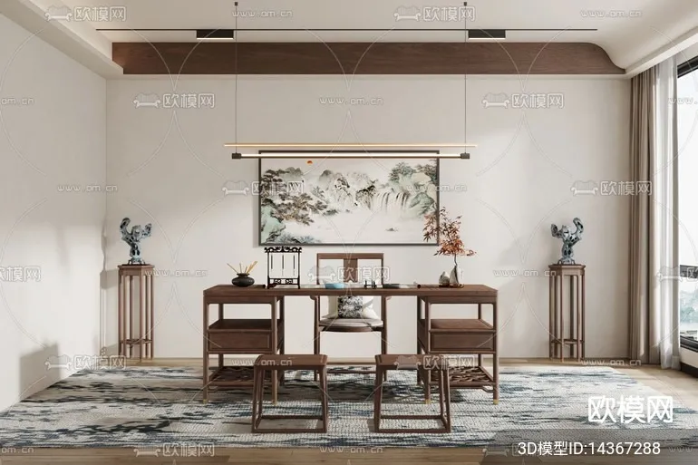 TEA ROOM - VRAY / CORONA - 3D MODEL - 2474