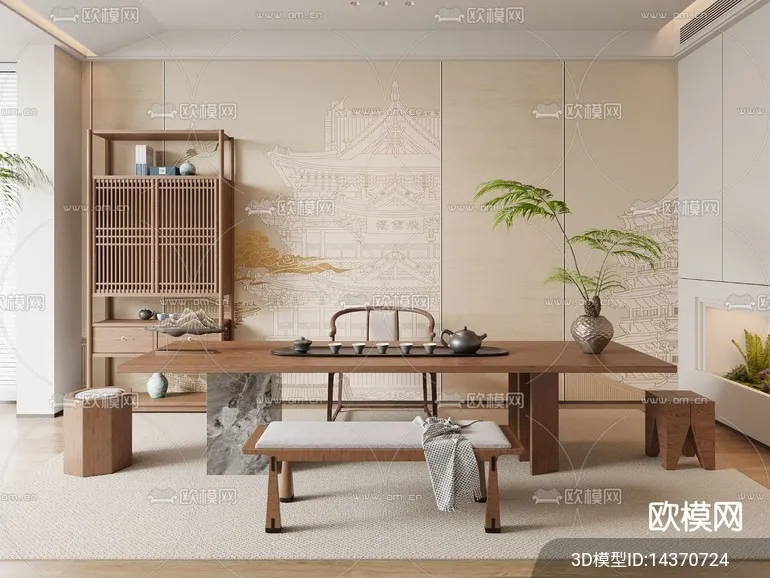 TEA ROOM - VRAY / CORONA - 3D MODEL - 2484