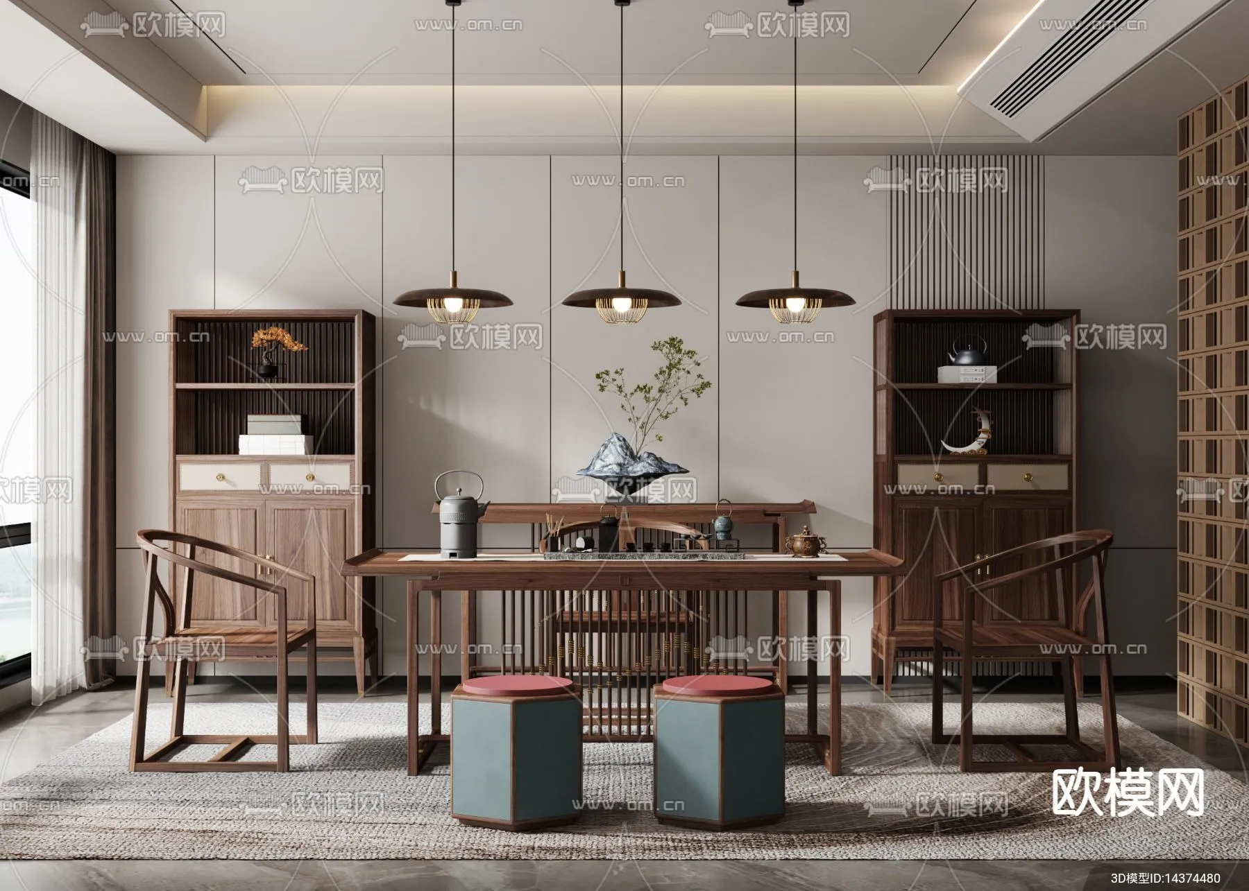 TEA ROOM - VRAY / CORONA - 3D MODEL - 2492