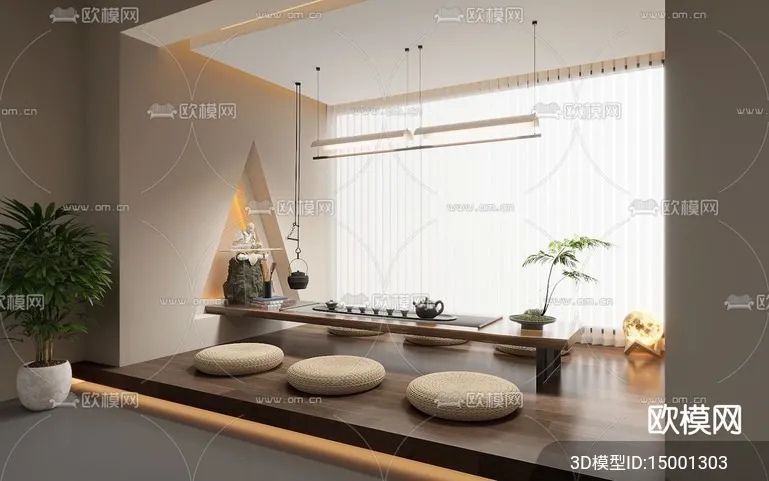 TEA ROOM - VRAY / CORONA - 3D MODEL - 2506