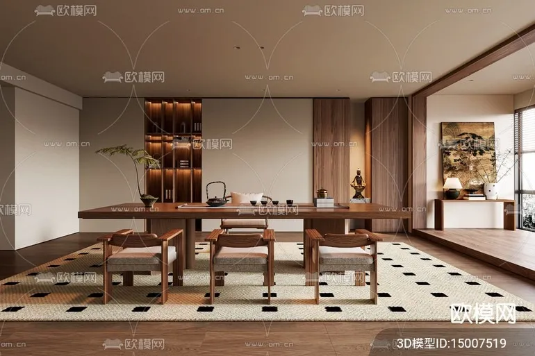 TEA ROOM - VRAY / CORONA - 3D MODEL - 2523