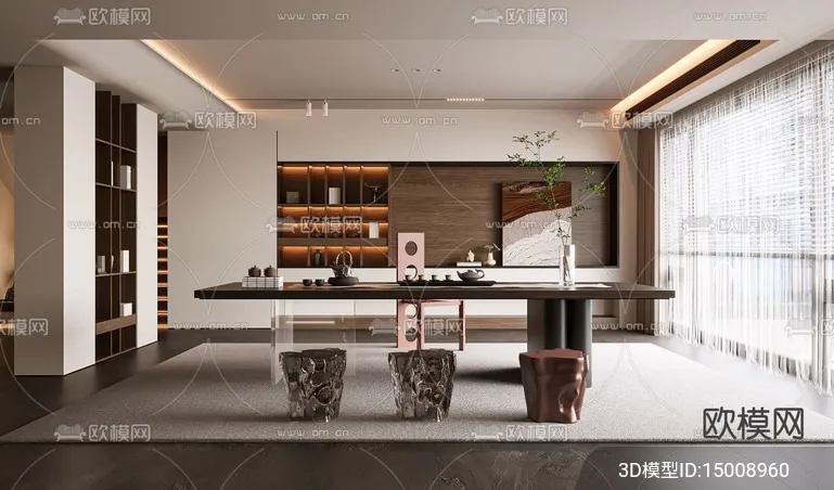 TEA ROOM - VRAY / CORONA - 3D MODEL - 2527