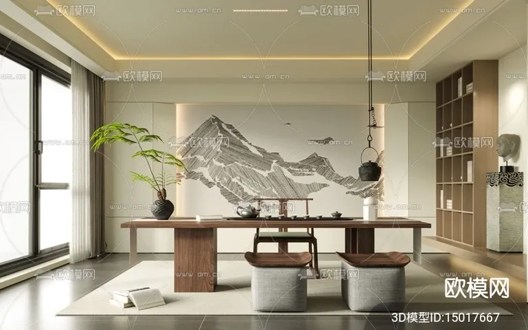 TEA ROOM - VRAY / CORONA - 3D MODEL - 2545