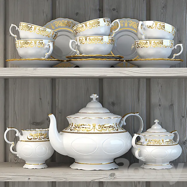 Tea Set "Leander". model "Sonata" 3DModel