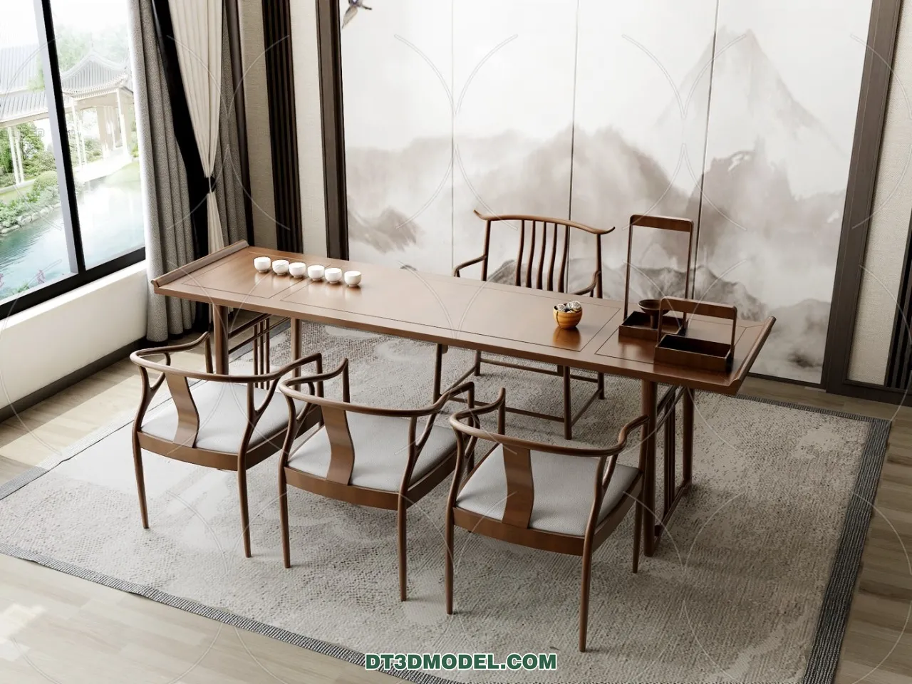 TEA TABLE - 3D Model For Interior Design - 159