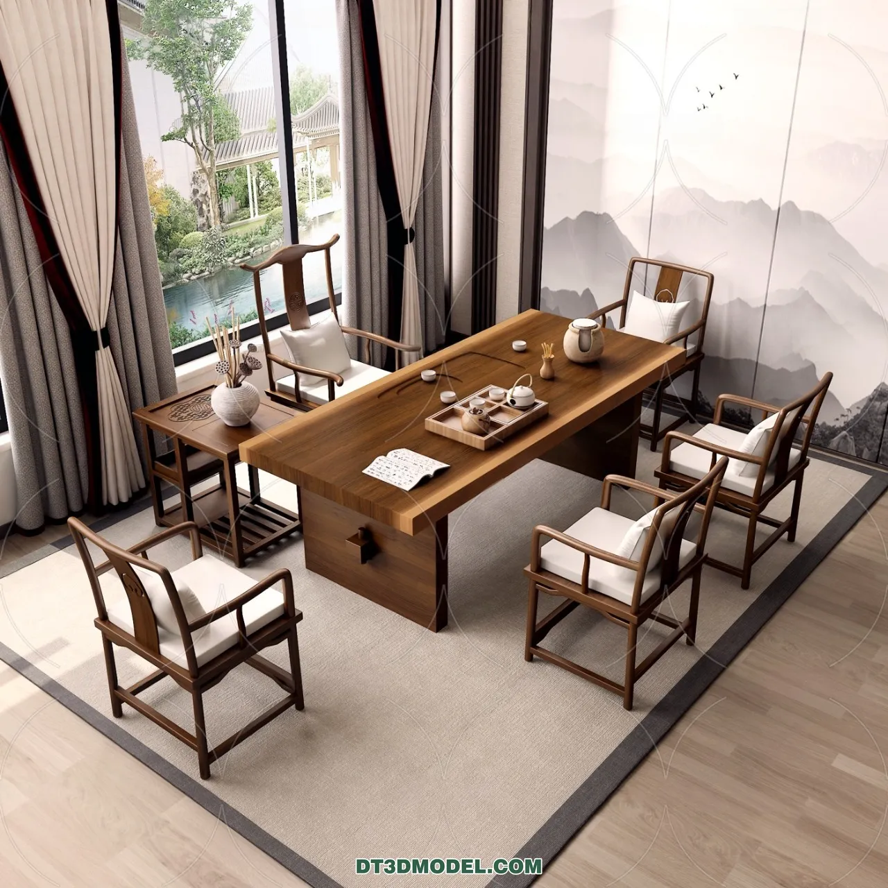 TEA TABLE - 3D Model For Interior Design - 160