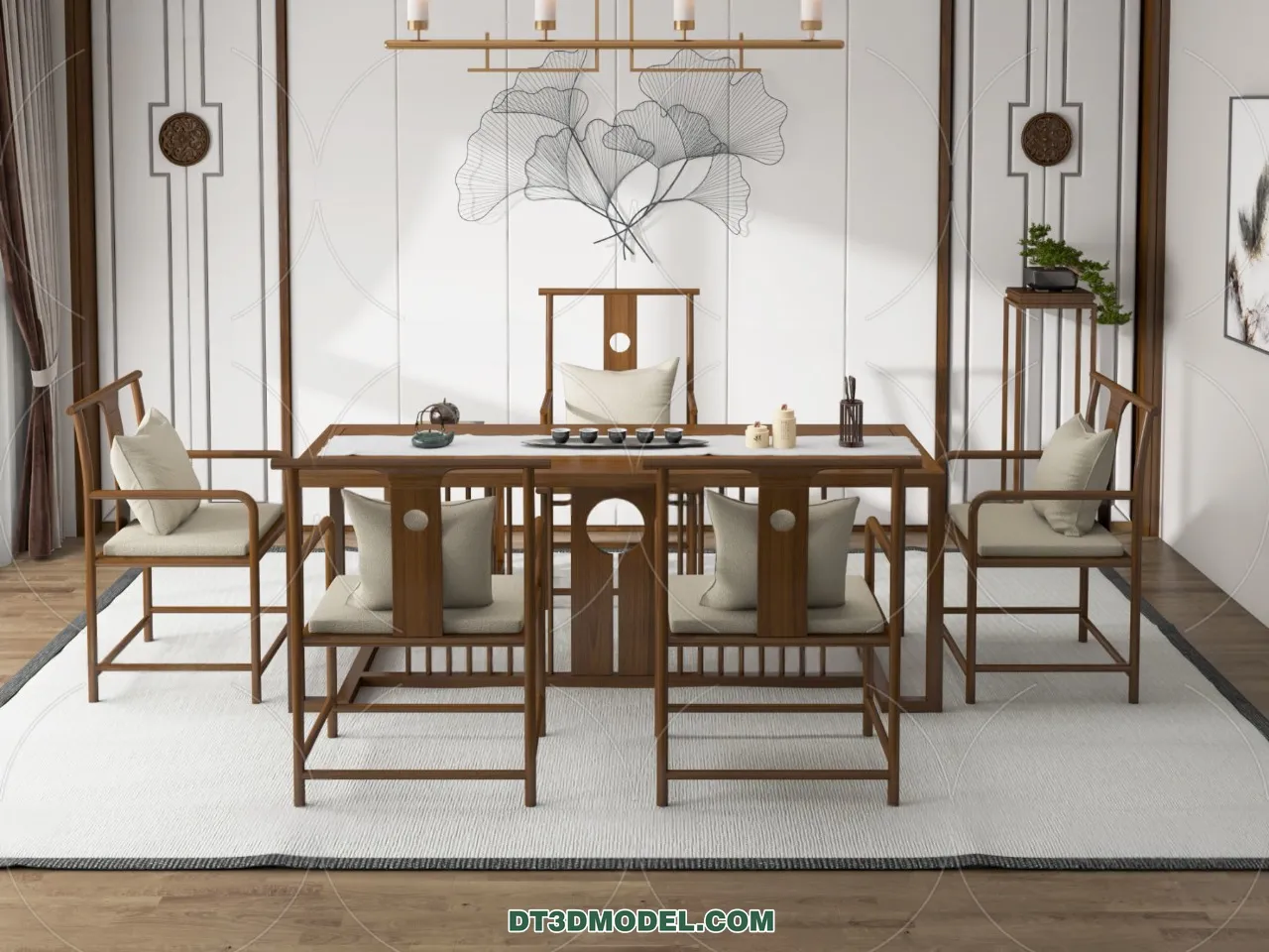 TEA TABLE - 3D Model For Interior Design - 161
