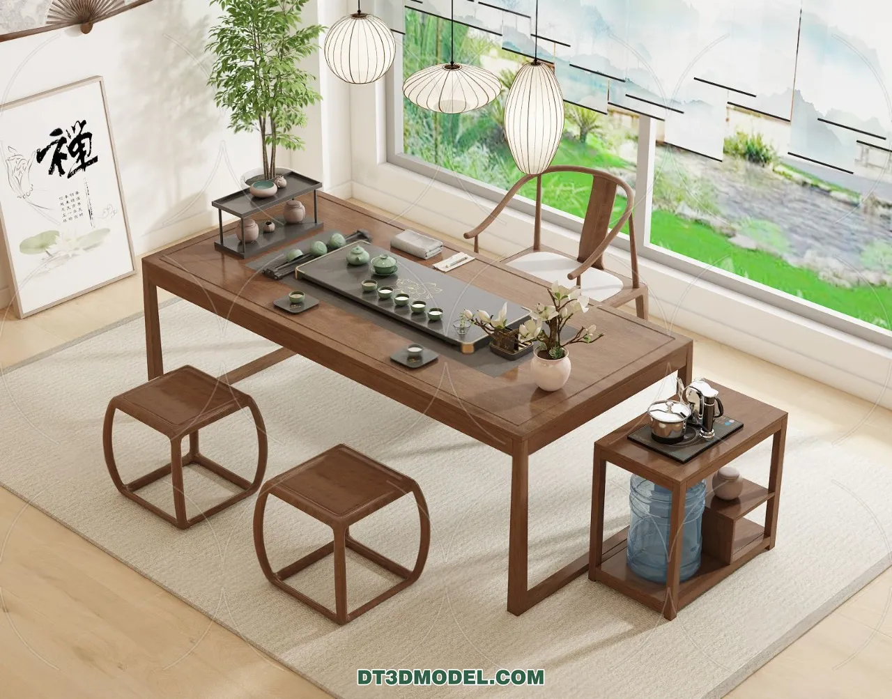 TEA TABLE - 3D Model For Interior Design - 162
