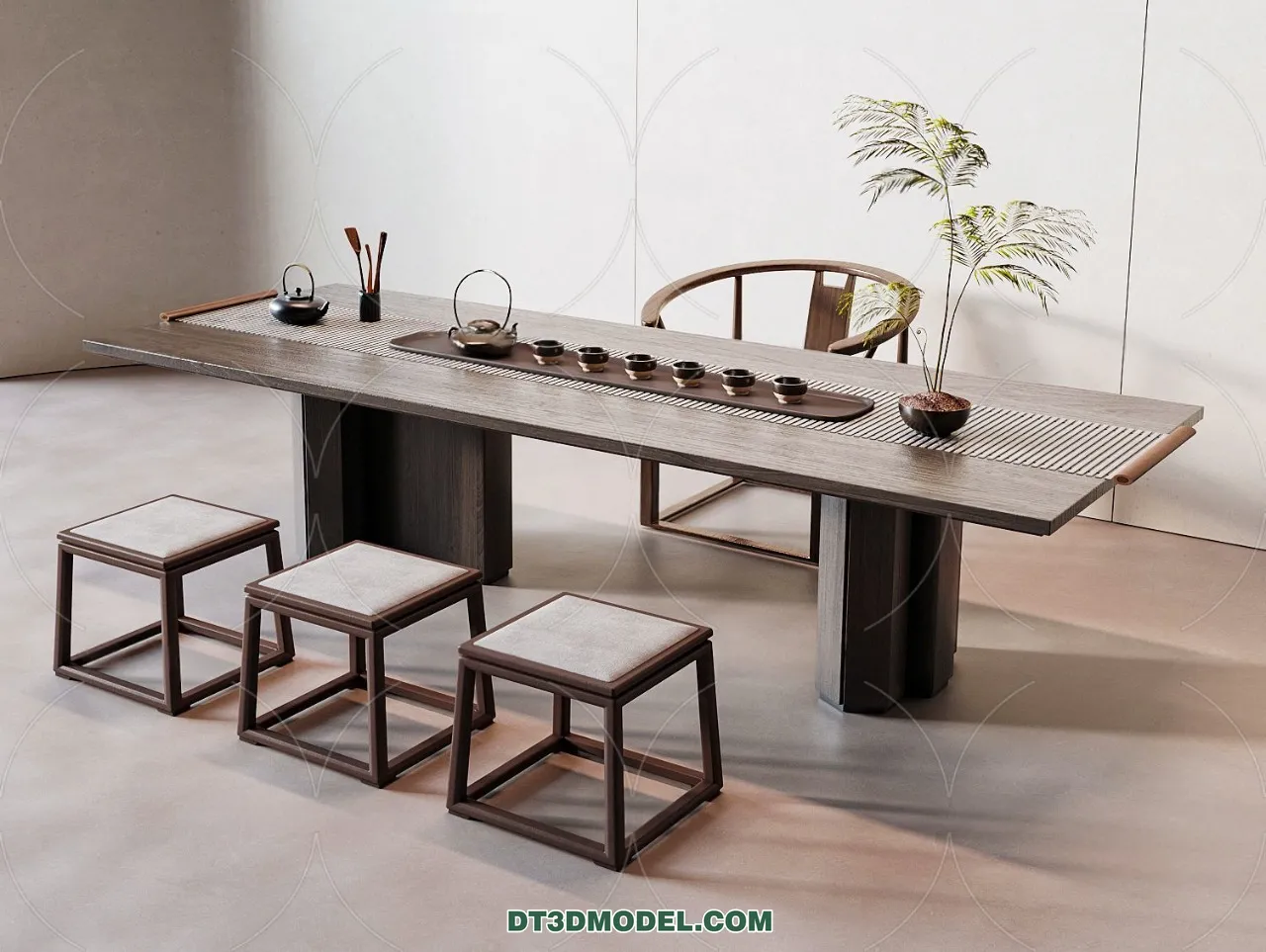 TEA TABLE - 3D Model For Interior Design - 164