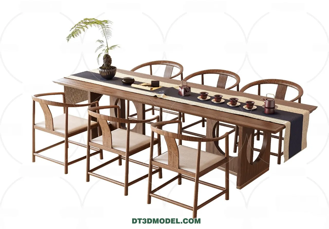 TEA TABLE - 3D Model For Interior Design - 166